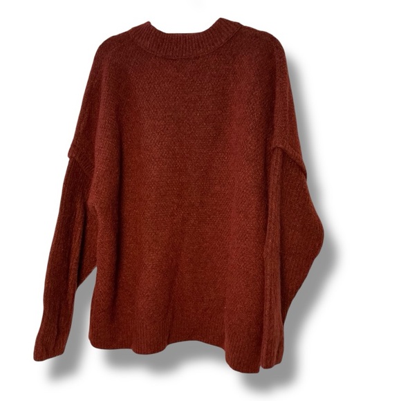 Madewell drop shoulder rust crewneck sweater - Picture 2 of 6